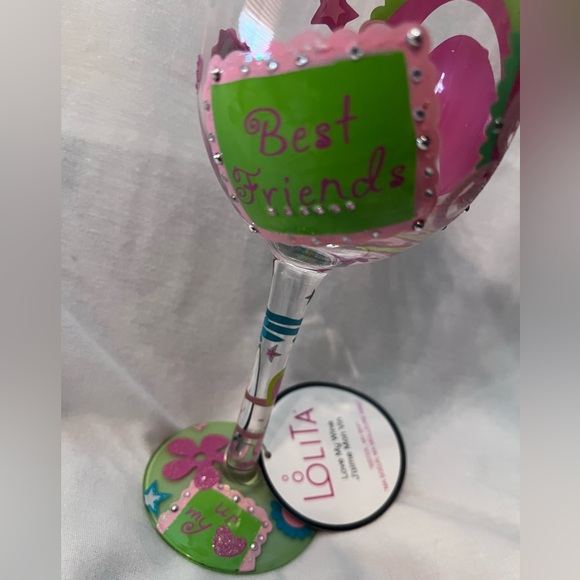 LOLITA Wine Glass Celebrating My SISTER, My BFF  15 oz  NIB  Fun Gift Able - Picture 6 of 15